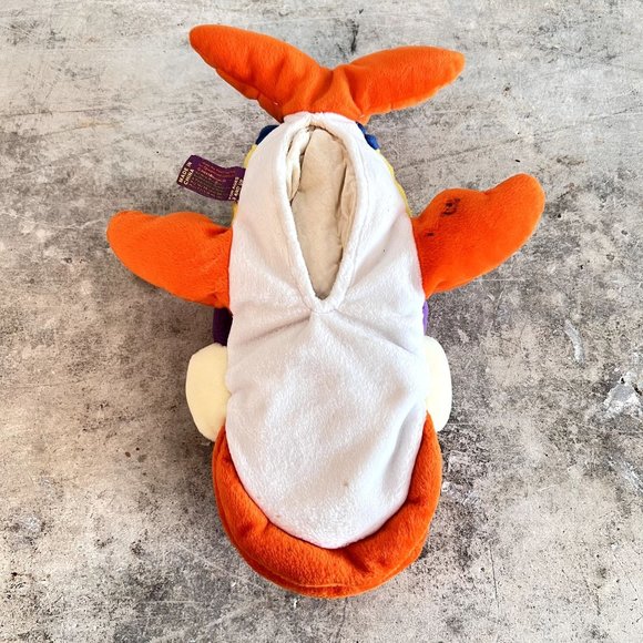 Fiesta Plush GUS 13 Colorful Orange FISH Soft Toy Stuffed Bean Bag Animal Puppet - Picture 4 of 6